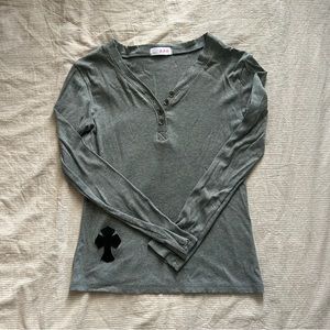 Cotton V-Neck Long Sleeve
